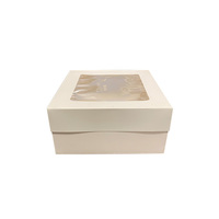 Loyal Bakeware White Milkboard 12x12x6" Cakebox w Lid Pack of 25