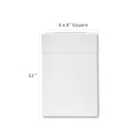 Loyal Bakeware White Milkboard 8x8x12" Cakebox w Lid Pack of 25