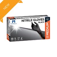 Medium Black Powder Free Nitrile Glove Ctn of 1000