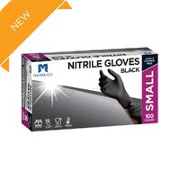 Small Black Powder Free Nitrile Glove Pk of 100