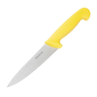 Hygiplas Chefs Knife Yellow 155mm - Yellow handle for Raw Poultry