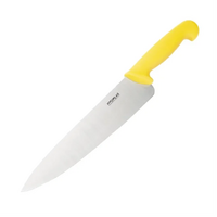 Hygiplas Chefs Knife Yellow 255mm - Yellow Handle for Raw Poultry