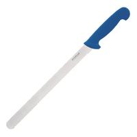 Hygiplas Serrated Slicer Blue 300mm - Blue for Raw fish