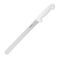 Hygiplas Serrated Slicer White 248mm - White for Dairy