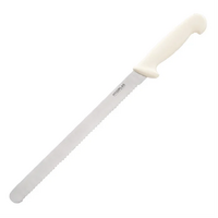 Hygiplas Serrated Slicer White 300mm - White for Dairy