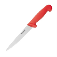 Hygiplas Fillet Knife Red 160mm - Red for Raw Meat