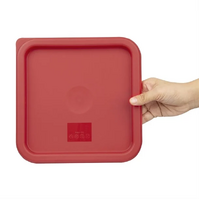 Hygiplas Red Square Food Storage Lid to Fit 5.7-7 Ltr Containers
