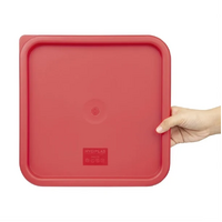Hygiplas Red Square Food Storage Lid to Fit 10-15 Ltr Containers