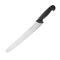 Hygiplas Serrated Pastry Knife Black 255mm