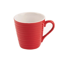 Olympia Cafe Mug Ripple Red 340ml Box of 6