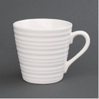 Olympia Cafe Mug Ripple White 340ml Box of 6