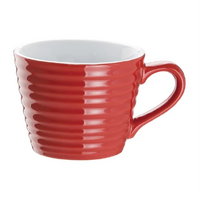 Olympia Cafe Mug Ripple Red 230ml Box of 6