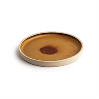 Olympia Canvas Flat Round Plate Sienna Rust 180mm (Pack of 6)