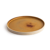 Olympia Canvas Flat Round Plate Sienna Rust 250mm (Pack of 6) 