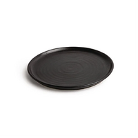 Olympia Canvas Small Rim Round Plate Delhi Black 180mm (Pack of 6)