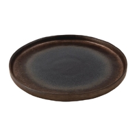 Olympia Ochre Flat Plates Matt Black and Metalic Bronze 260mm (Pack of 6)