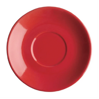 Olympia Cafe Flat White Saucer Red 135mm Box of 12