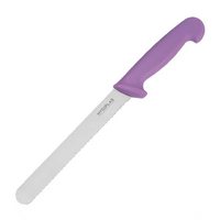 Hygiplas Bread Knife Purple 200mm - Purple for Allergens