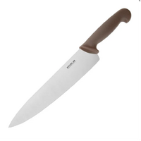 Hygiplas Cooks Knife Brown 250mm - Brown for Cooked Meat