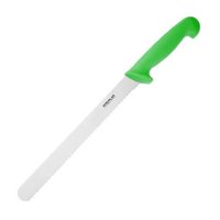 Hygiplas Serrated Knife Green 254mm - Green for fruit and veg