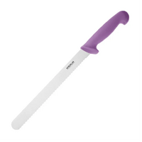 Hygiplas Slicer Serrated Purple 248mm - Purple for Allergens