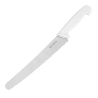 Hygiplas Serrated Pastry Knife White 254mm - White for Dairy