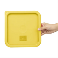 Hygiplas Yellow Square Food Storage Lid to Fit 5.7-7 Ltr Containers