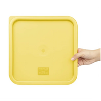 Hygiplas Yellow Square Food Storage Lid to Fit 10-15 Ltr Containers