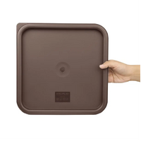 Hygiplas Brown Square Food Storage Lid to Fit 10-15 Ltr Containers