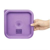 Hygiplas Purple Square Food Storage Lid to Fit 1.5-3.5Ltr Containers