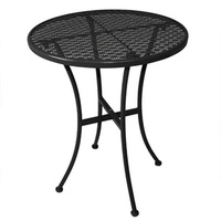 Bolero Patterned Steel Round Table 600mm Black