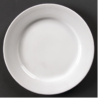 Olympia Linear Wide Rimmed Plates 200mm Pack of 12