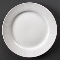 Olympia Linear Wide Rimmed Plates 250mm Pack of 12