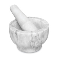 Avanti Marble Footed Mortar & Pestle 13cm White