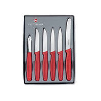 Victorinox Standard Paring Knife Set of 6 pieces Nylon - Red