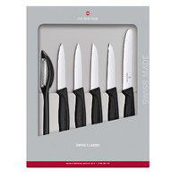 Victorinox Swiss Classic Paring Knife Set, 6 pieces Black