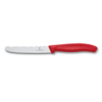 Victorinox Steak / Tomato Knife Serrated Edge 11cm Red Handle