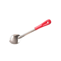 Basting Spoon Solid Stainless Steel Red Handle 330mm