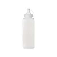 Chef Inox Square Wide Mouth Squeeze Bottle Graduated 1000ml Clear