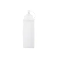 Chef Inox Square Narrow Mouth Squeeze Bottle Graduated 800ml Clear