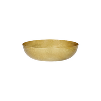 Round Serving/Seafood Bowl Hammered Brass 300x80mm/4L