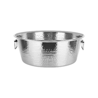 Zanzi Champagne Party/Beverage Tub Hammered Finish 530x245mm