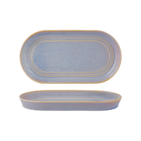 Urban Loft Azure Oval Plate 310x165mm Set of 3