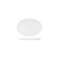 Tablekraft Core White Oval Coupe Platter 230mmx165mmx22mm Ctn of 36