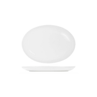 Tablekraft Core White Oval Coupe Platter 355x260x35mm Ctn of 12