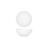 Tablekraft Core White Round Footed Bowl Stack Rim 150x65mm Ctn of 24