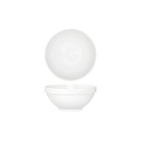 Tablekraft Core White Round Footed Bowl Stack Rim 200x90mm Ctn of 18