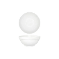 Tablekraft Core White Round Footed Bowl Stack Rim 200x90mm Pkt of 3