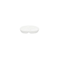 Tablekraft Core White Oval Divided Sauce Dish 110x70x20mm Pkt of 12