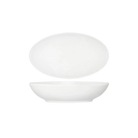 Tablekraft Core White Oval Salad Serving Bowl 380x230x90mm Ctn of 8